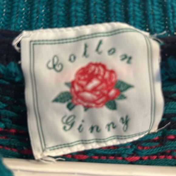 VINTAGE- Cotton Ginny knit patterned sweater - Picture 3 of 6